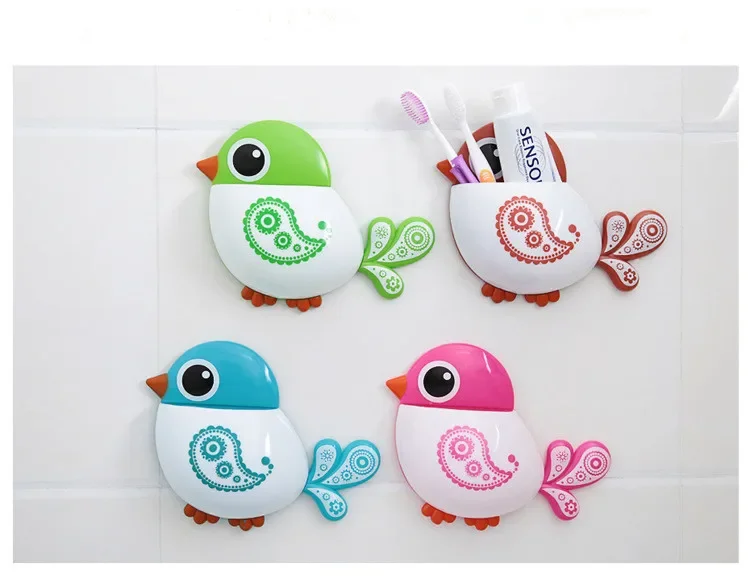 

Bird Toothbrush Holder Suction Ladybird Toothpaste Wall Sucker Bathroom Set Household Merchandises Bathroom Accessories OK 0533