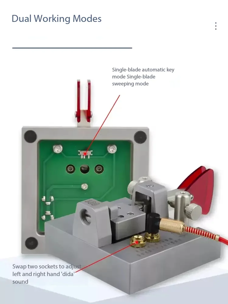 Dual Mode  Magnetic adjust  Amateur Radio Key Morse CW Telegraph