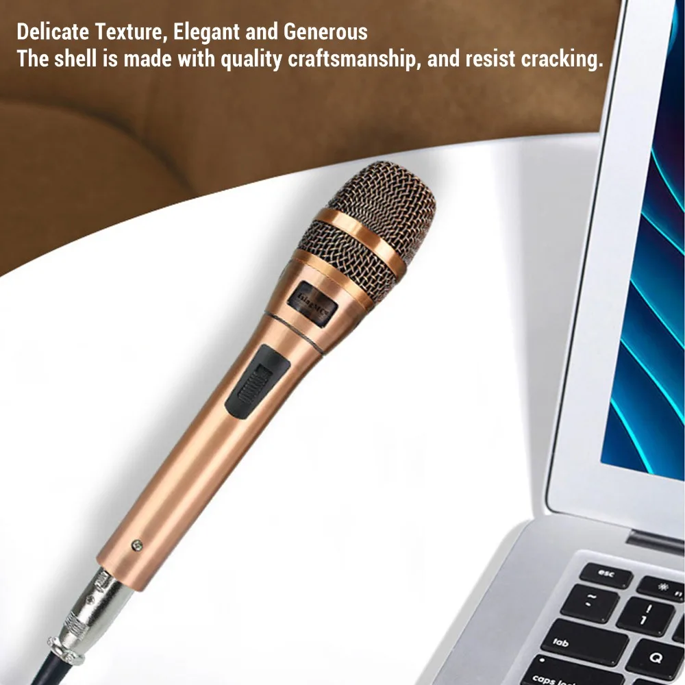 Professional Handheld Wired Dynamic Microphone with ON Off Switch Cardioid Moving Coil Microphone Vocal Microphone Home KTV