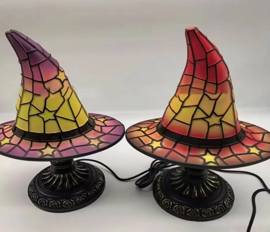 New Wizard Hat Shape Witch Hat Table Lamp LED USB Socket Night Light Colorful Creative Bedroom Ornament