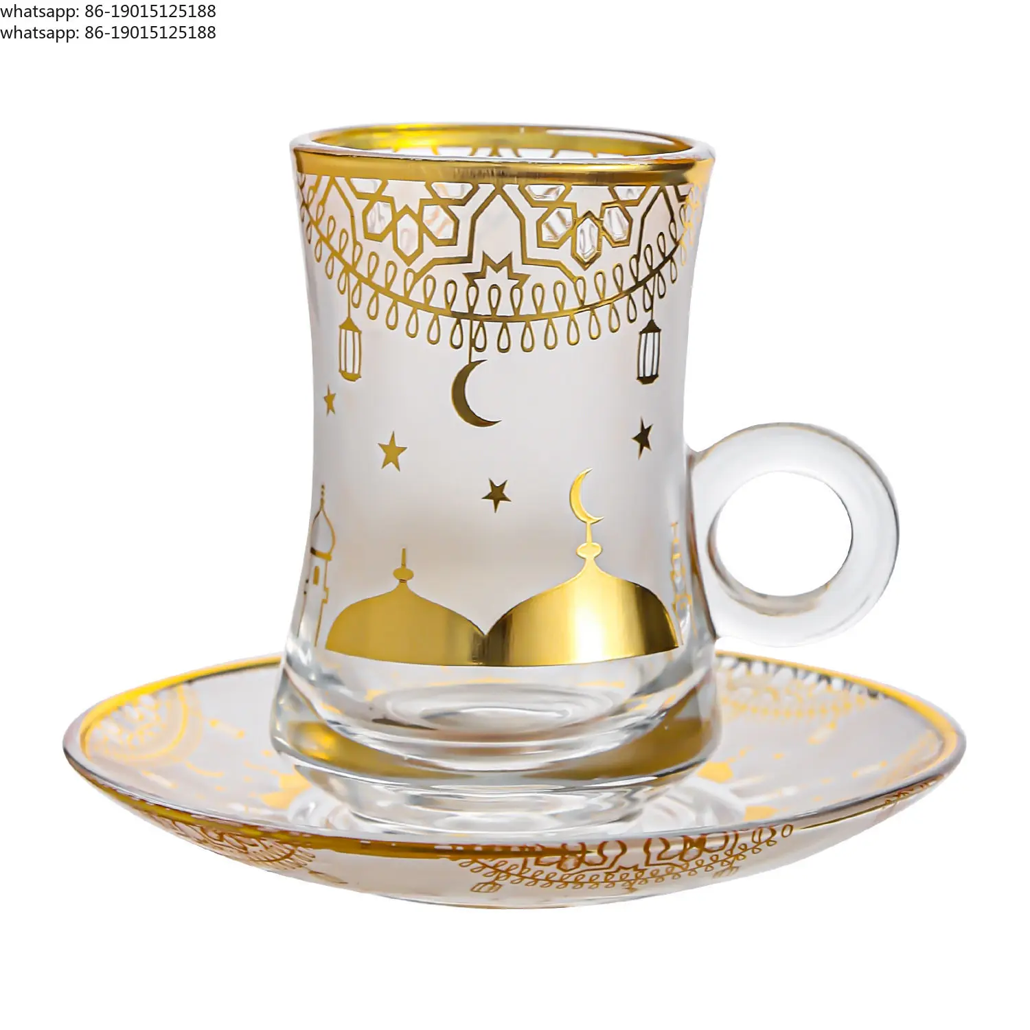 Turkish black tea cup set Exotic coffee  Exquisite afternoon tea glass tasting cup