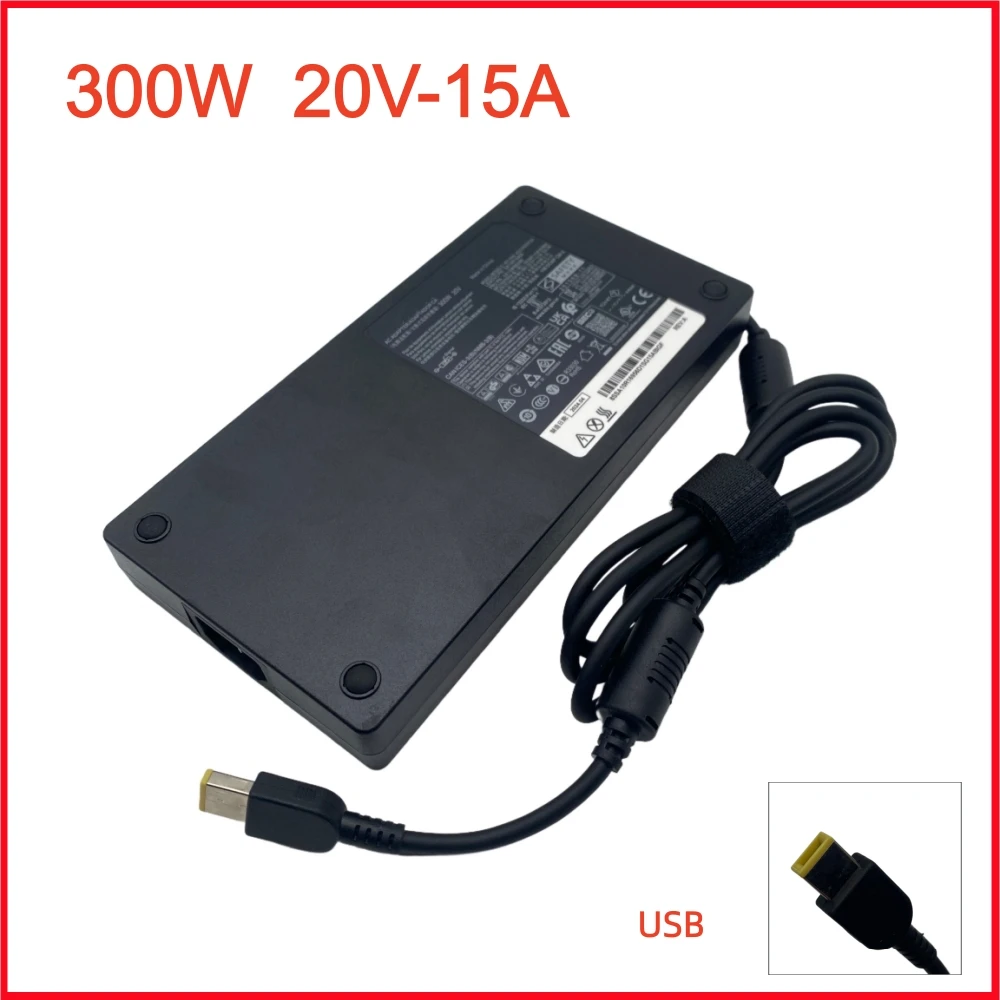 20V 15A 300W USB Laptop Adapter Charger For ThinkPad R9000P R9000K Y9000K Y9000P 9000K ADL300SDC3A SA10R16956