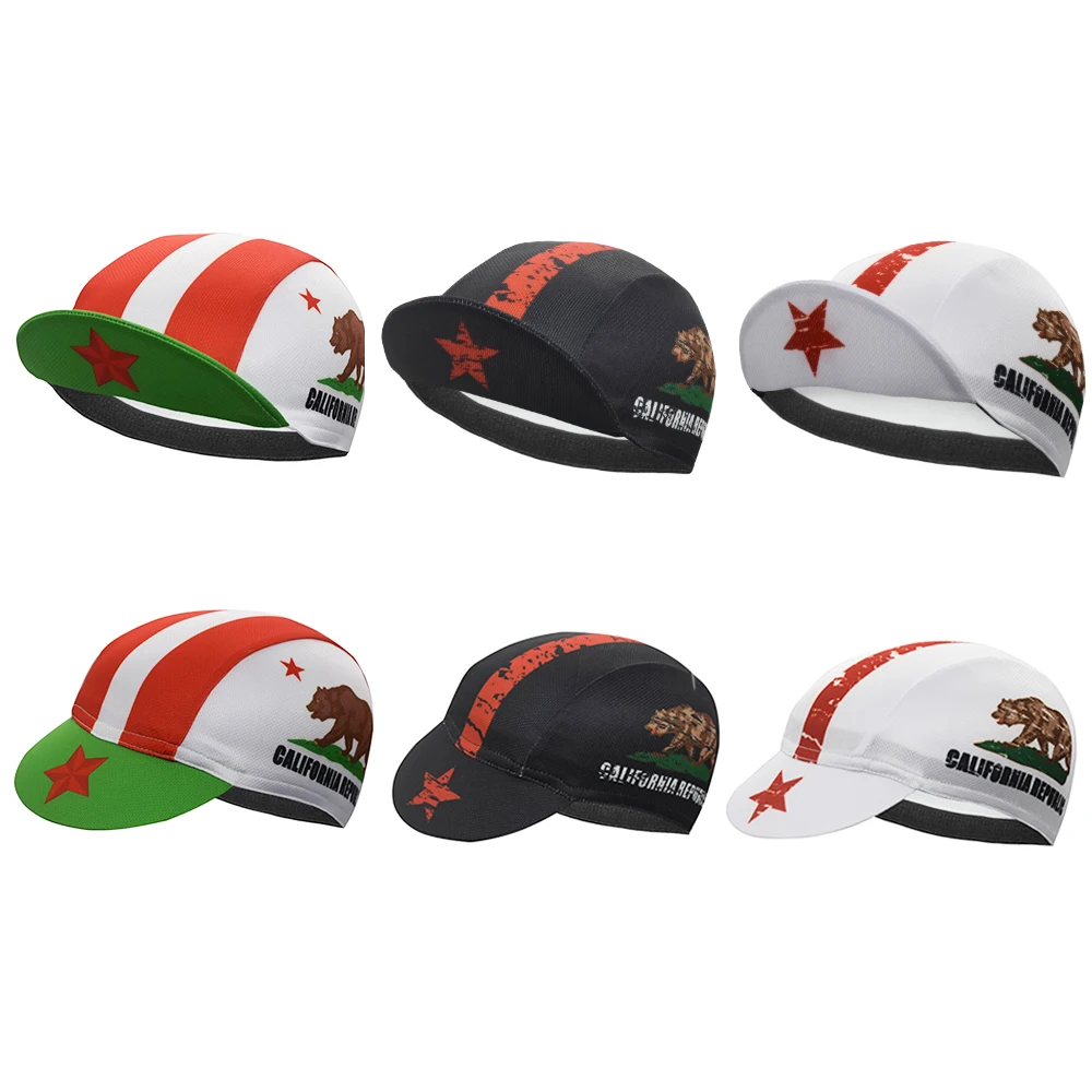 

Калифорния Велосипедная шапка Велосипедные кепки для мужчин и женщин Быстросохнущие дышащие спортивные кепки для езды на открытом воздухе унисекс