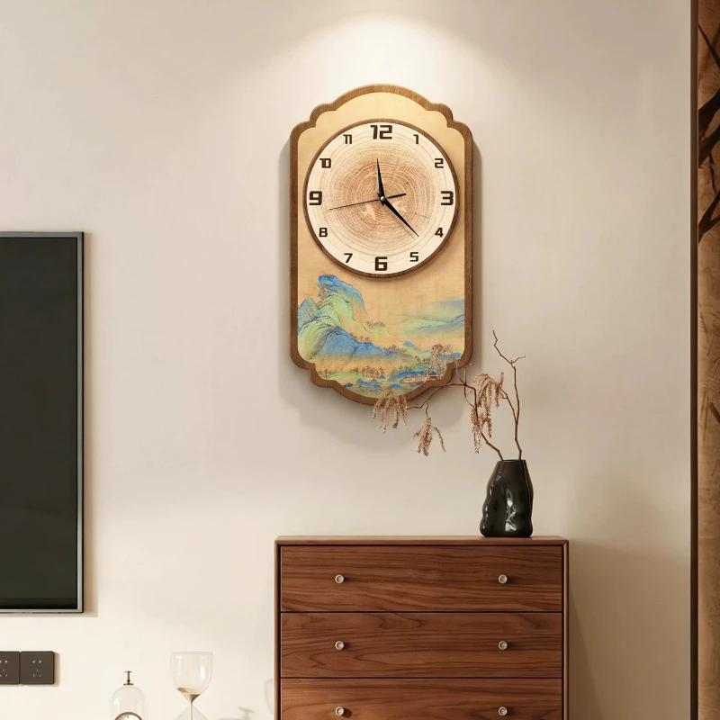 Chinese Style Vintage Wall Clocks Aesthetic Minimalist Design Modern Wall Clocks Luxury Living Room Reloj Pared Home Decoration