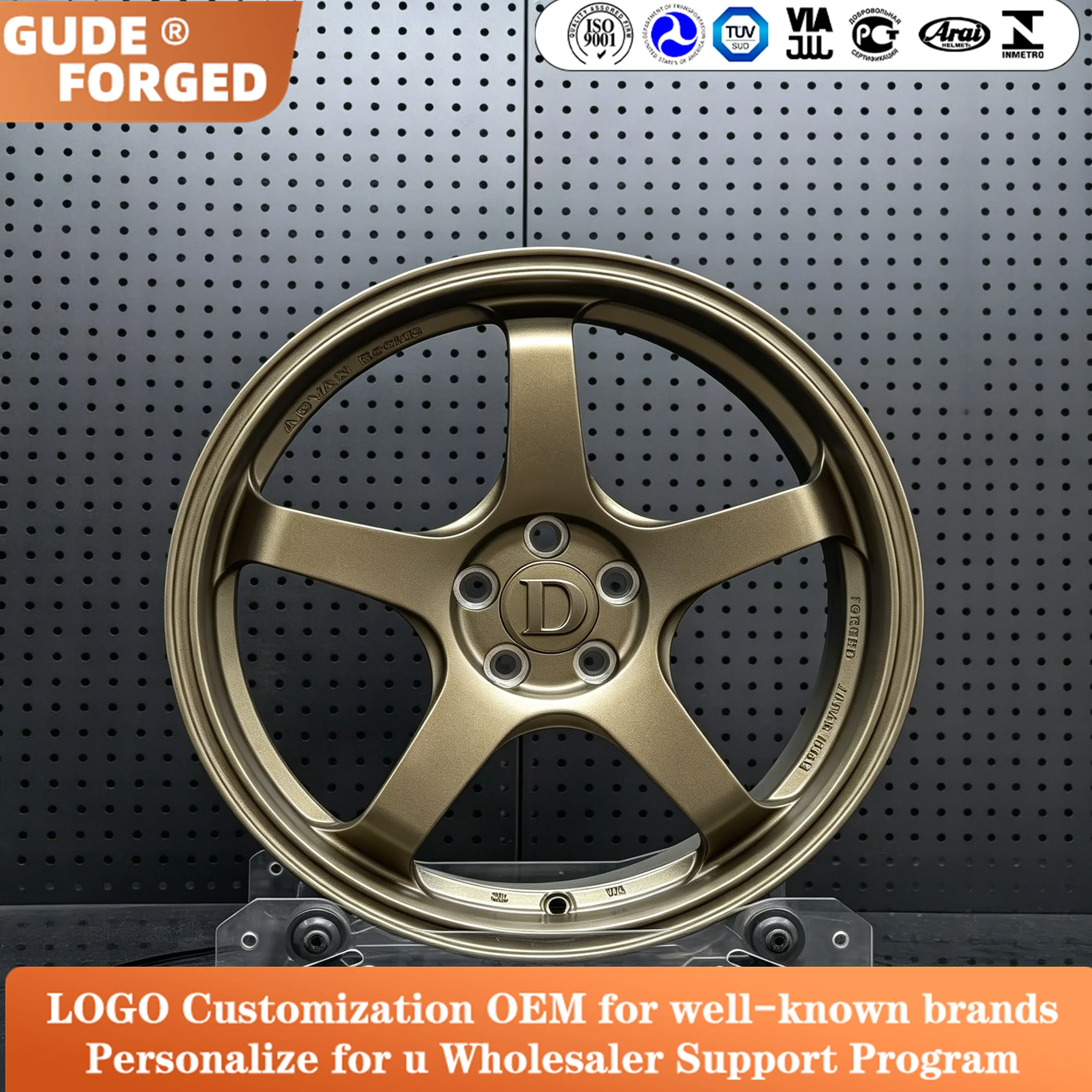 GUDE Suitable for TE37 JDM Forged Wheels 15, 16, 17, 18, 19, 20, 21, 22 Inches 7-12J Multi-bolt Pattern Custom Fit 4x100 5x114.3