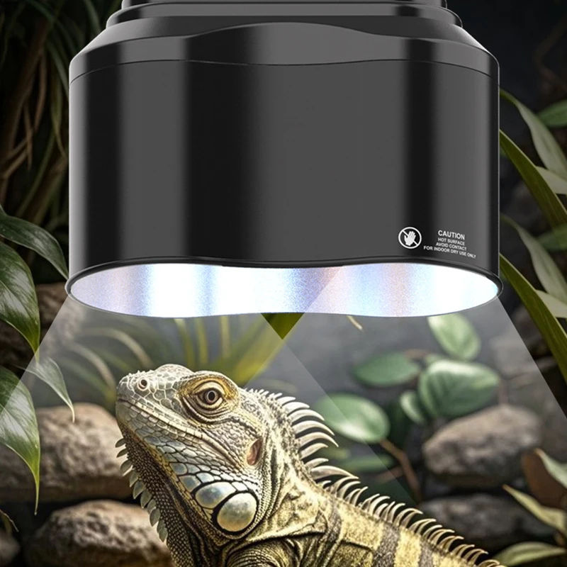 Reptile Habitat Lighting Lampshade Terrarium Lamp Accessories UVB Light Bracket Integrated Heating Double Switch Lampshade