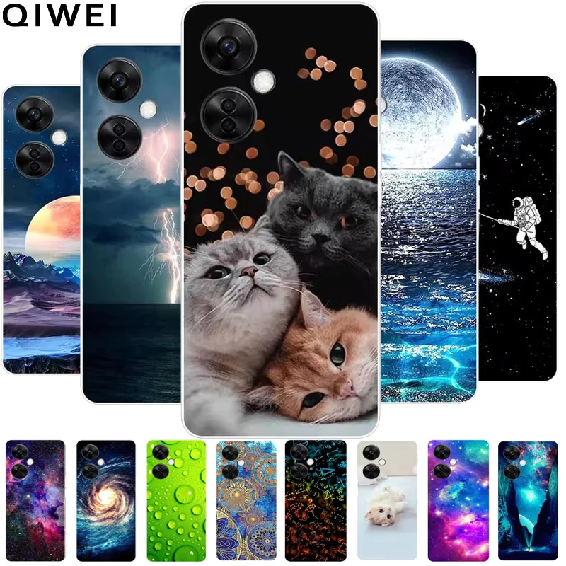 For Oneplus Nord CE 3 Lite Case Animals Clear TPU Silicon Soft Bumper for One plus Nord CE 3 Lite Back Shell Capa Cartoon Lions