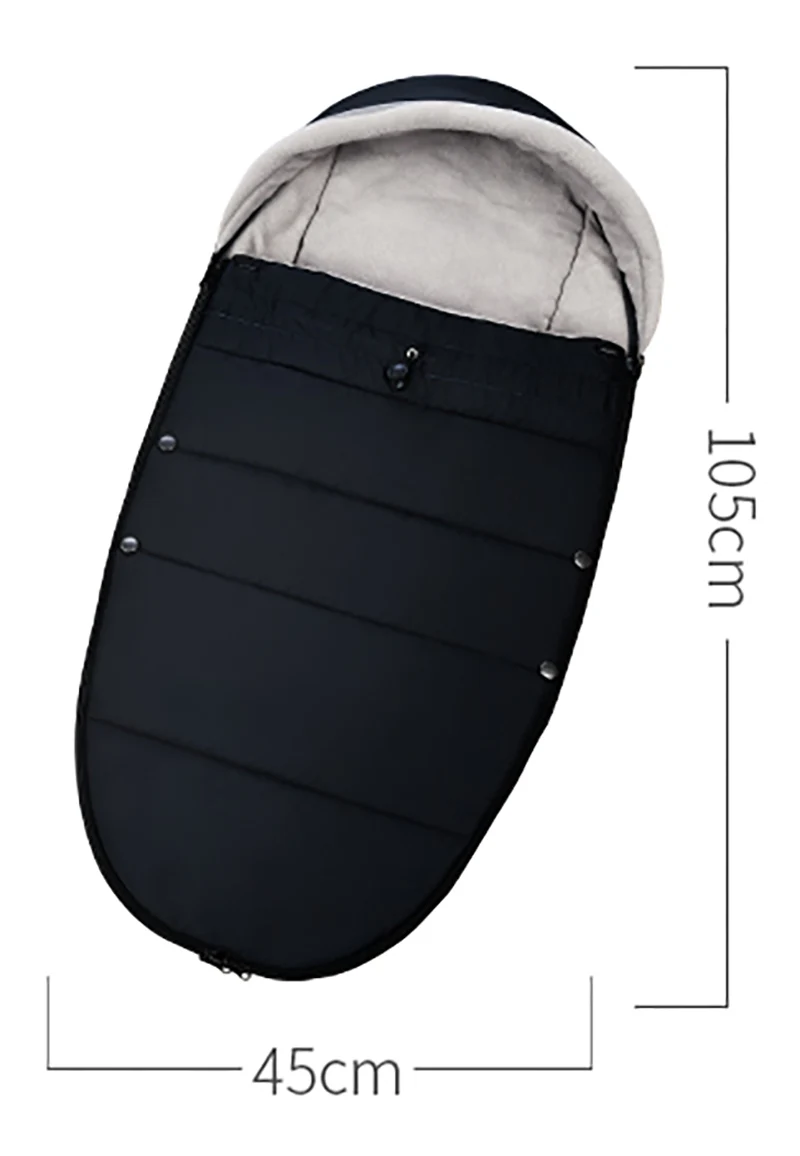 Carrinho de bebê footmuff universal apto para 95% carrinhos inverno meias quentes à prova dwaterproof água algodão saco dormir carrinho de bebê acessórios