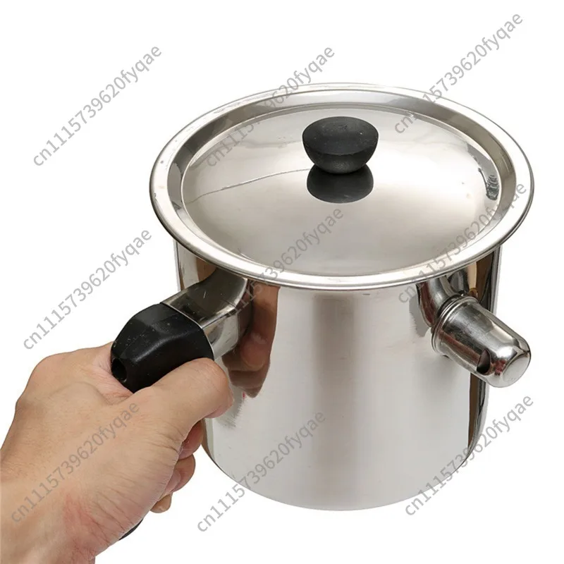 2.5L Large Capacity Stainless Steel Beeswax Melting Pot Honey Boiling Kettle Beekeeping Processing Tool