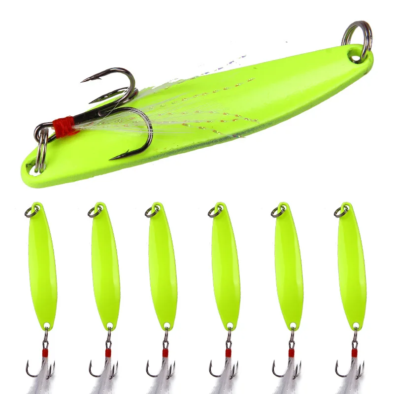

Sequins Luminous Color Willow Leaf Spoon Iron Plate Feather Noise Chip Mock Bait Freshwater Marine Fishing Warbler Bait Hooks