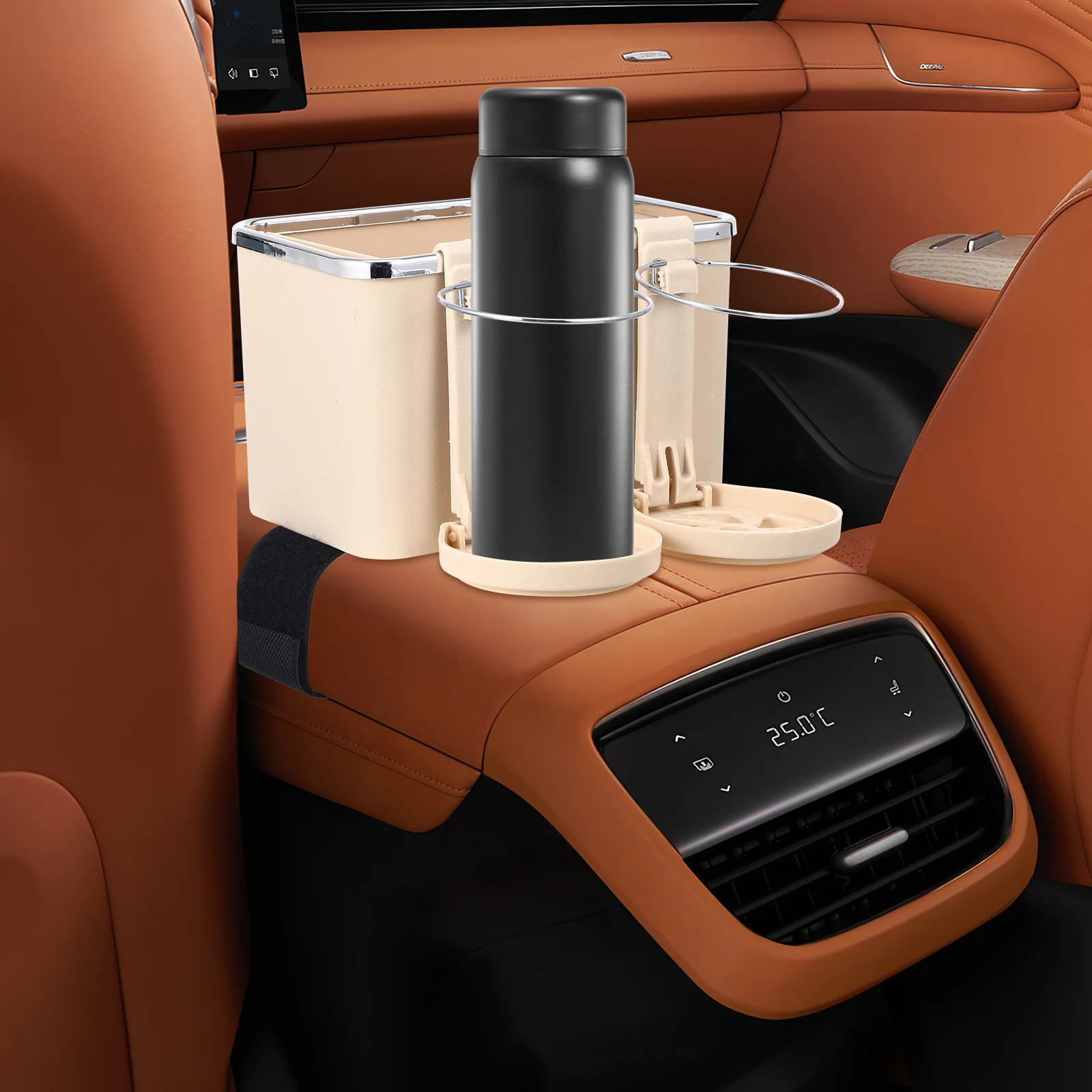 

Car Armrest Tissue Box Storage Box Foldable Cup Holder Center Console Organizer Automotive Console Storage Car Armrest Organizer