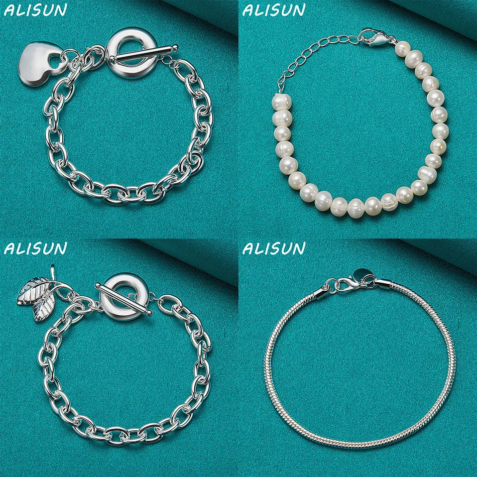 

ALISUN 925 Sterling Silver Design Bracelets For Women Men Charm Trend Birthday Gifts Fashion Party Fine Jewelry