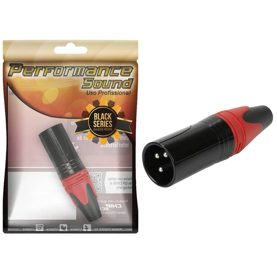 Plug Cannon Male-Premium Professional-Black Series-Red