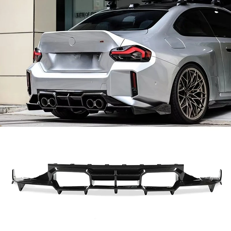 

High Quality 2 piece Dry Carbon Fiber TRV2 style Diffuser Splitters for M2 G87 2023-in Rear Diffuser Rear Side Spat