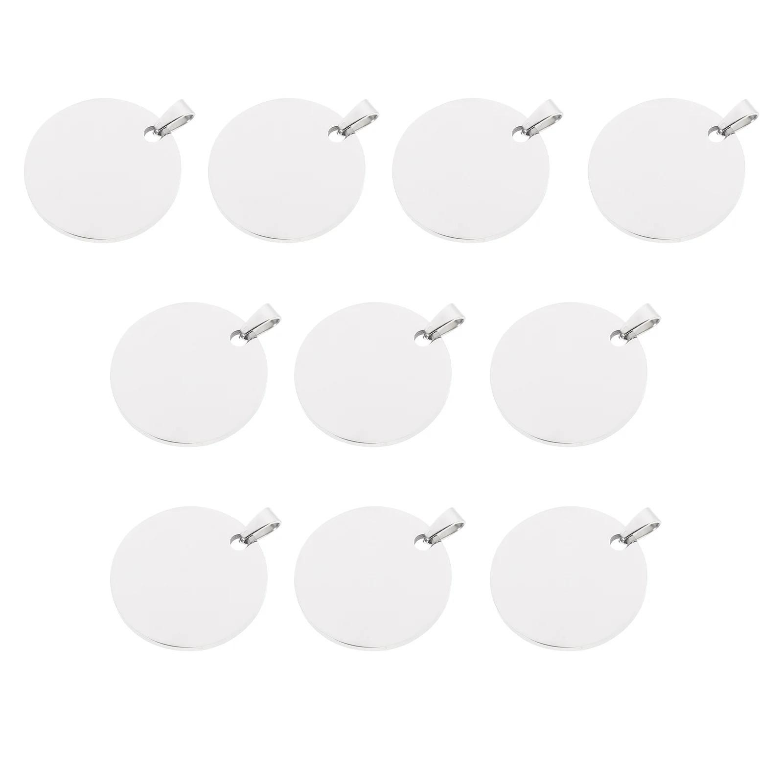 

10pcs Style Tag Pendant Blanks Titanium Steel Stamping Tags for DIY Engraving Pet ID Keychain Necklace Making