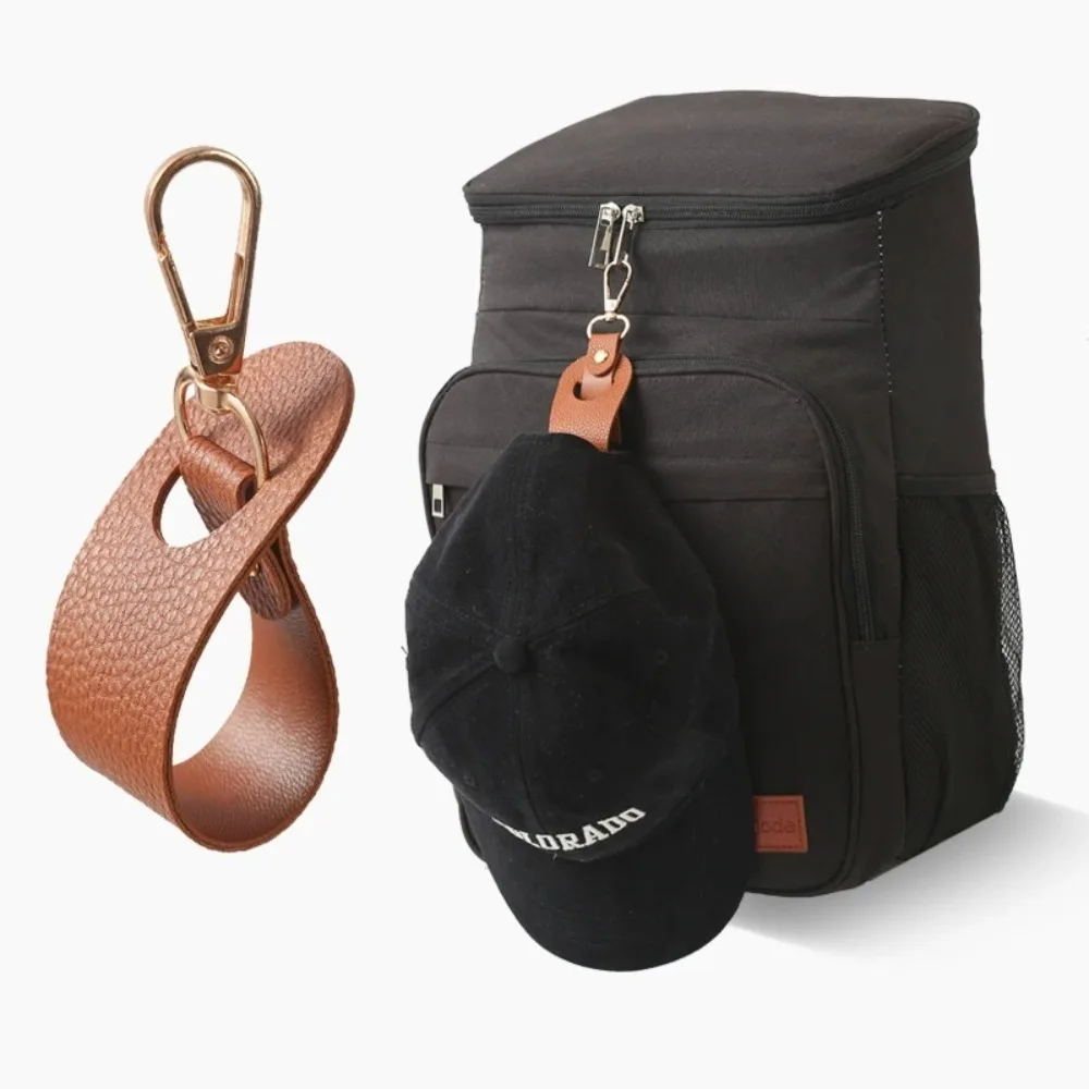 Travel Hat Clip Leather Golf Baseball Hat Strap Towel Storage Buckle Multi-purpose Outdoor Hiking Gloves Anti Lost Hang Buckle - view 6