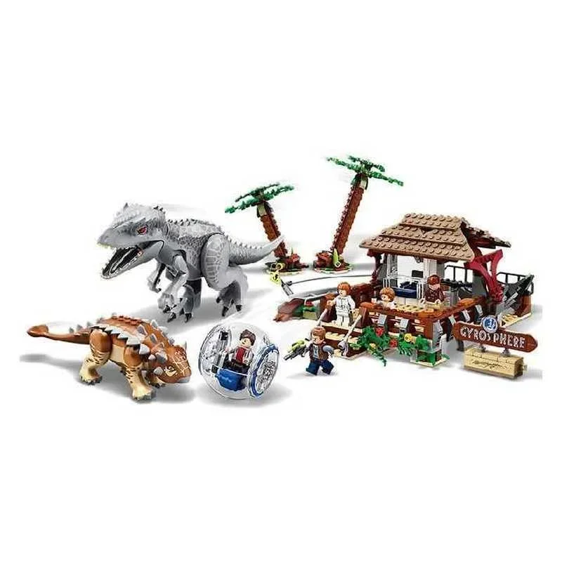 New Dinosaur Set 11580 10928 11337 10925 Tyrannosaurus Rex vs Ankylosaurus Building Blocks Brick Toys Gift for Children