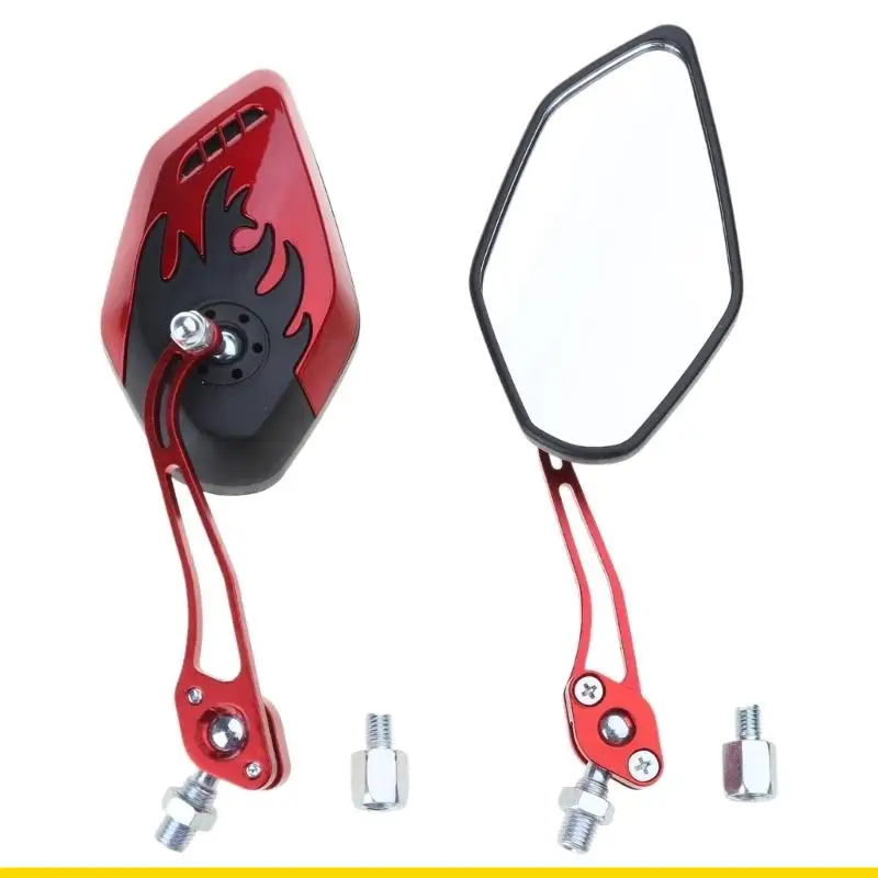 SZCH 1 Pair Handle Bar End Motorcycle Rear View Side Mirrors Fits Most Motorcycle
