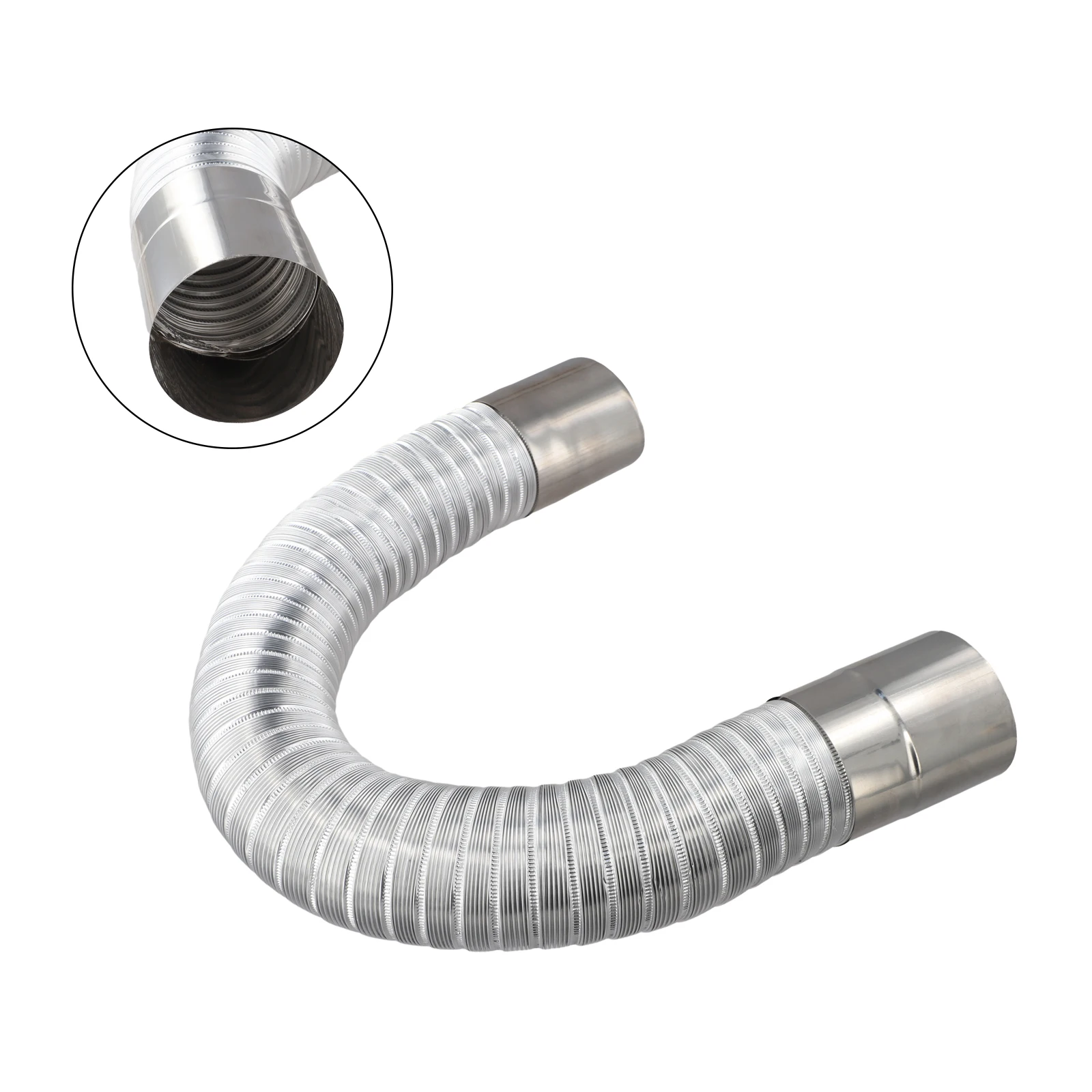 Gas Water Heater Flexible for exhaust Pipe Aluminum Foil Hose Adjustable from 0 65 to 1 5 Meters Designed for Efficient for