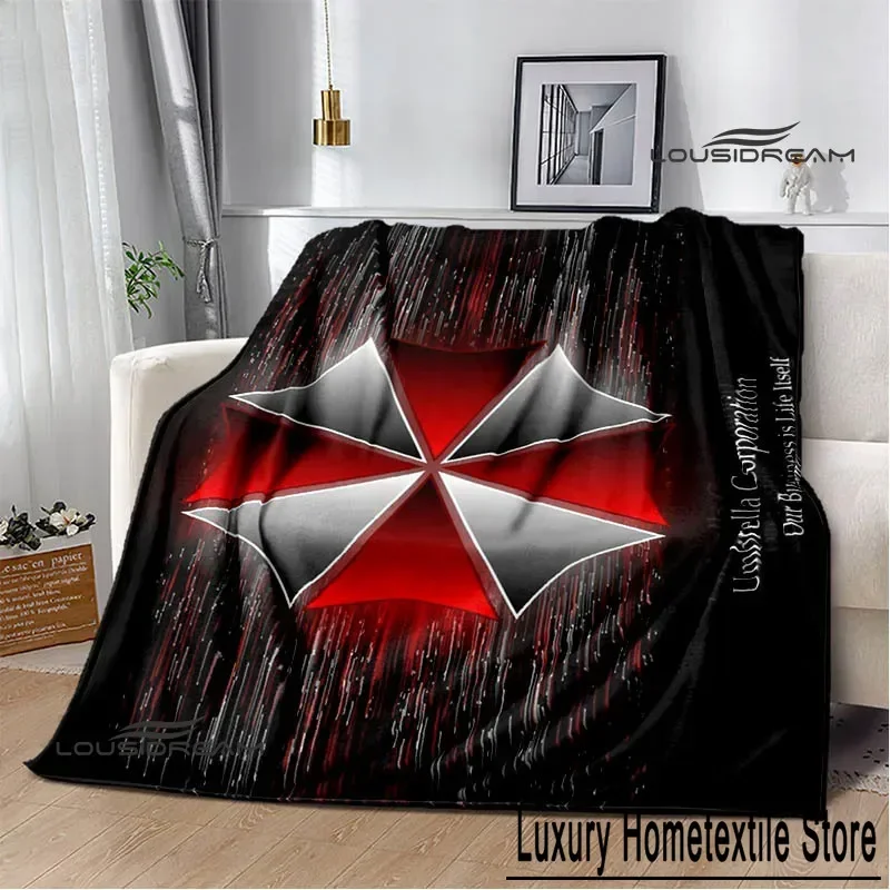 Horror Umbrella printed blanket picnic blankets for beds Flange Soft and comfortable Birthday Gift