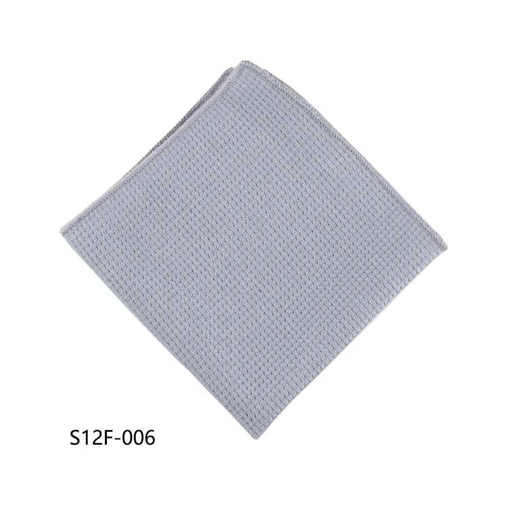 Solid Color Black & White Pocket Square Cotton Handkerchief