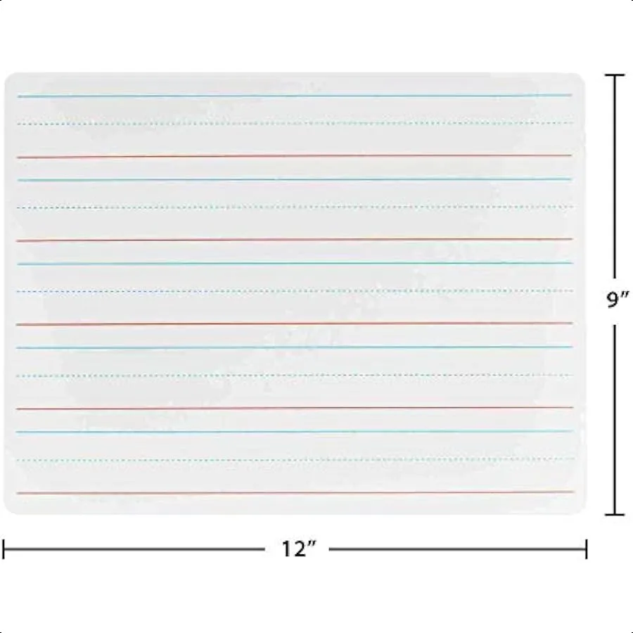 Tablice suchościeralne z liniami Zestaw 25 sztuk tablic z linią 9x12 Student Jednostronne poprawiające naukę w klasie z Por