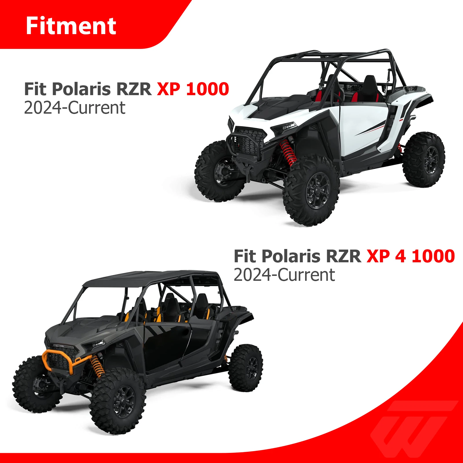 UTV Front A Arm Bushing Kit Heavy Duty UHMW Bushings for Polaris RZR XP 1000 XP 4 1000 2024-2025 Replace 5139966 1543922 5452271