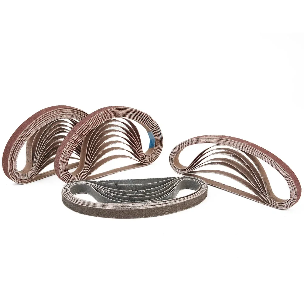 Abrasive Sanding Belts Bundle Totaling Fifty Pieces Designed to Fit Standard Sanders at Dimensions of (330 mm x 10 mm)