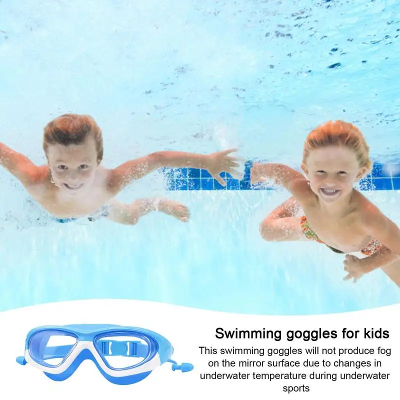 Swimming Goggles For Kids Comfortable Kids Goggles With Earplugs Swimming Goggles For Children Teens Youth Swim Glasses Leak