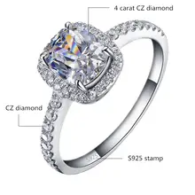Women bridal wedding CC rings trendy jewelry #2