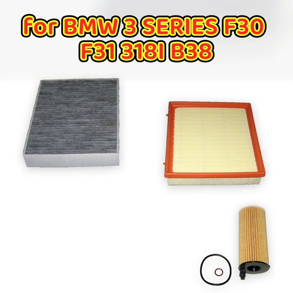 

for BMW 3 SERIES F30 F31 318I B38 OIL AIR CABIN FILTERS (2015-2019)