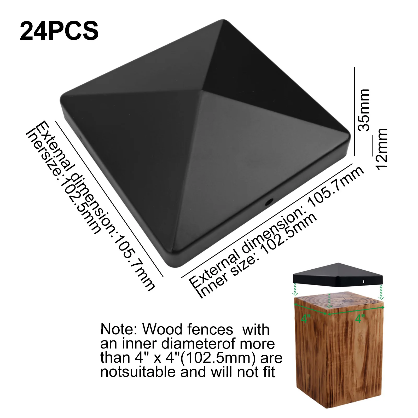 4x4 Post Cap Fence Post Cap Easy Installation Extends The Life Of Your Posts Fade Resistance Material For Decks