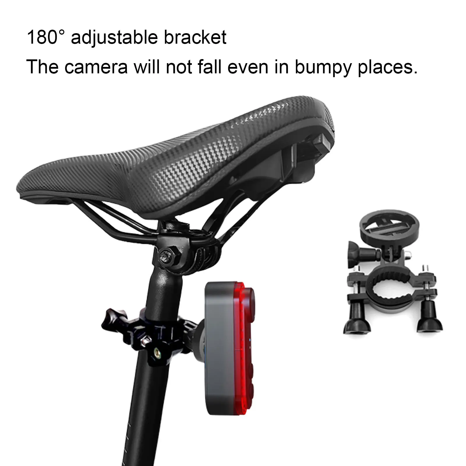 ZK20 Bike Rear View Camera with 6 Lighting Modes Tail Light 1080P 150° Wide Angle IPX6 3500mAh Rear Cycling Camera Adjustable Mo
