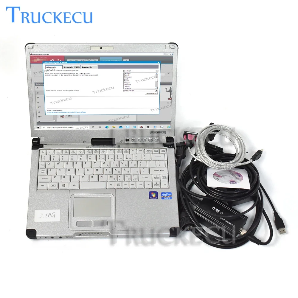 Forklift Linde Canbox Doctor Diagnostic Linde Pathfinder Software LINDE LSG Linde Forklift Truck Diagnostic Tool+CF C2 Laptop