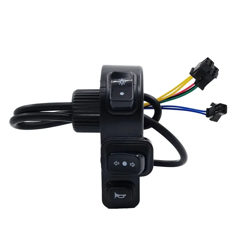 Universal Electric Bicycle Handlebar Switch Horn Headlight Steering Three-in-1 Conversion Switch For 7/8 Inch 22MM Scooter