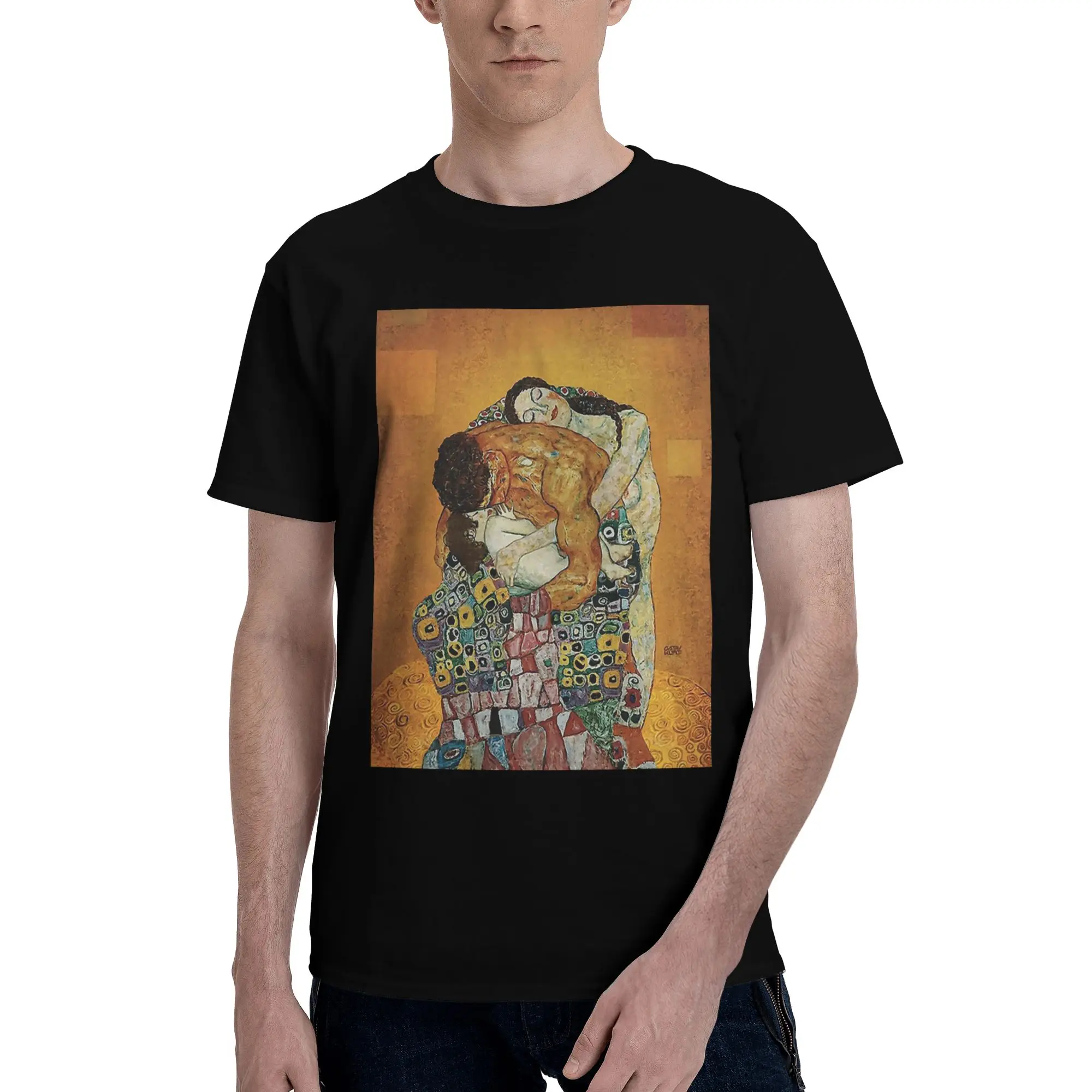

The Kiss By Gustav Klimt 100% Cotton T-Shirt Men'sOversized T Shirts Men Round Neck Short Sleeve S-6XL
