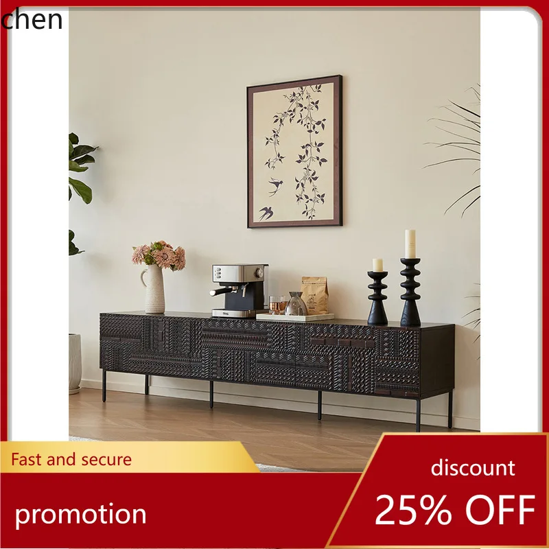 

HT Vintage Style Retro TV Cabinet Storage Integrated Cabinet Floor-standing Wall-mounted TV Storage Cabinet