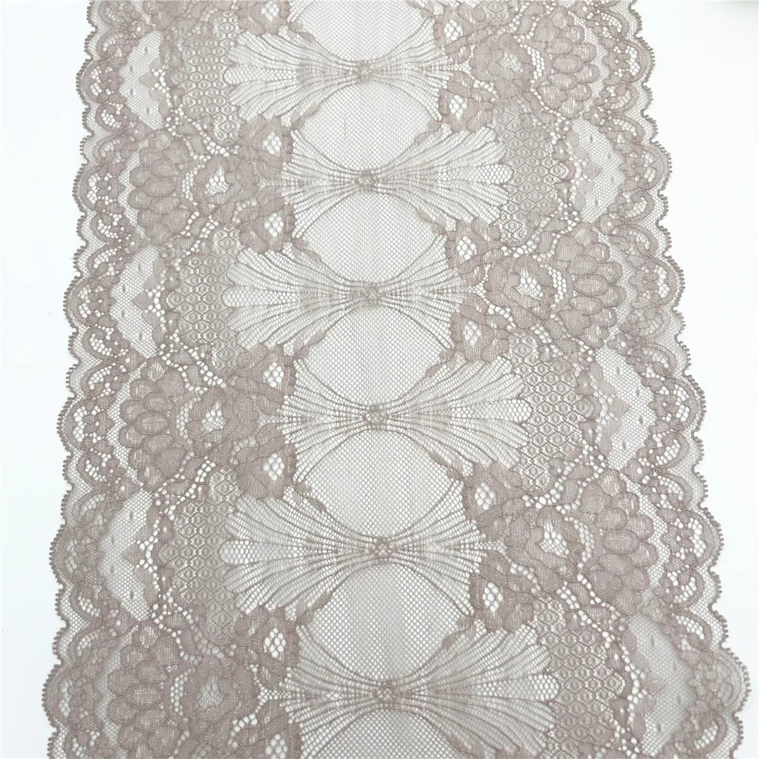 3y/lot W 21.50cm Dark Apricot Shiny Elastic Stretch Lace Trim For Lingerie Sewing Craft DIY Apparel Fabric Lace Garment Acce