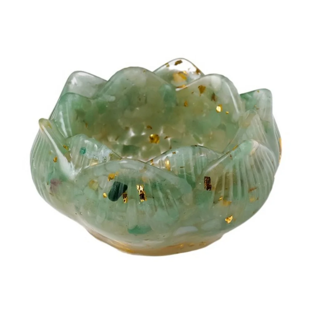 

Creative Crystals Lotus Flower Base DIY Craft Lotus Shape Crystal Incense Holder Decorative Household Crystal Ornament