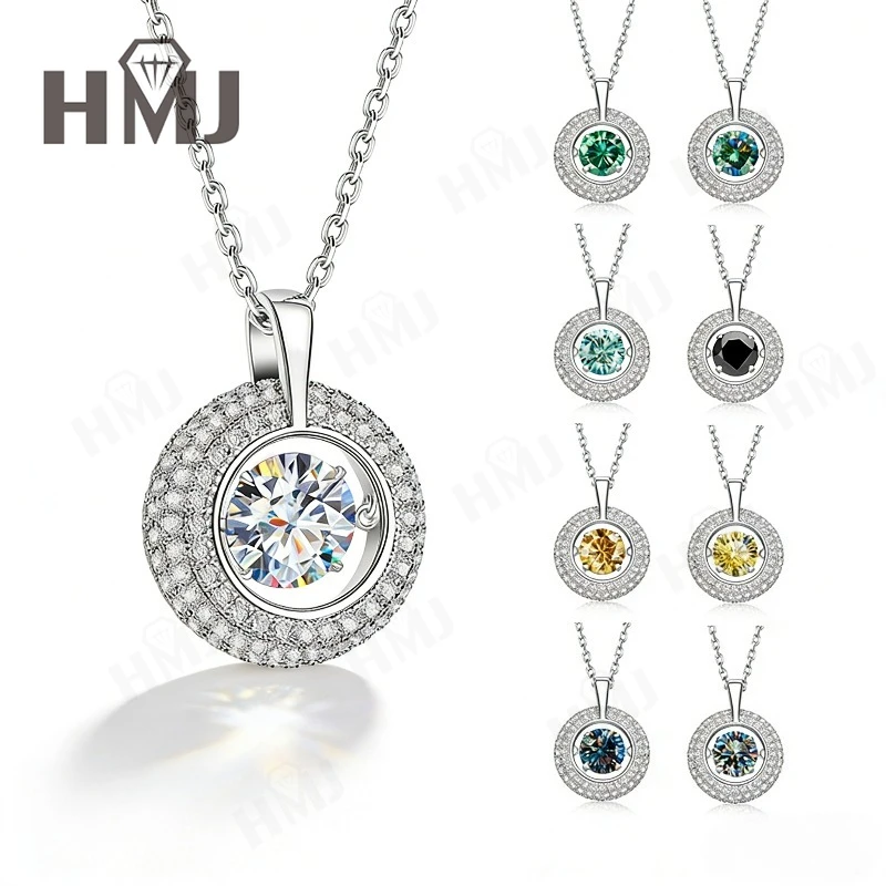 D White Moissanite RoundCut Flexible Necklace White Gold Comfort Fit Adjustable Chain Everyday Elegant Fine Jewelry Gift for Her