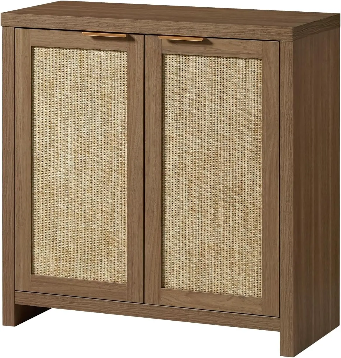 Hampstead Storage Sideboard Cabinet with Rattan Doors Buffet Kitchen Cabinet with Adjustable Shelves Accent Cabinet Cupboard