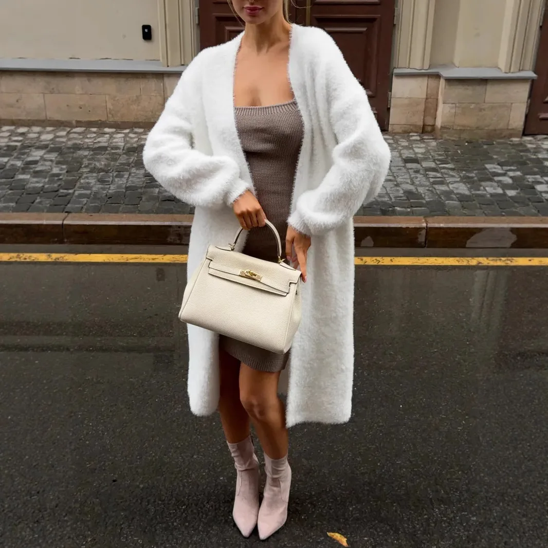 

Sweaters Jumpers Cardigans Womens Animal Print For Curvy Woman Pure Wool Detailed Cuff Regular Korean Style Cute Sweet Feminine