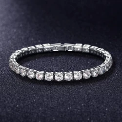 New Luxury Gold Silver Color on Hand Princess Bracelet Bangle for Women Anniversary Gift Jewelry Wholesale