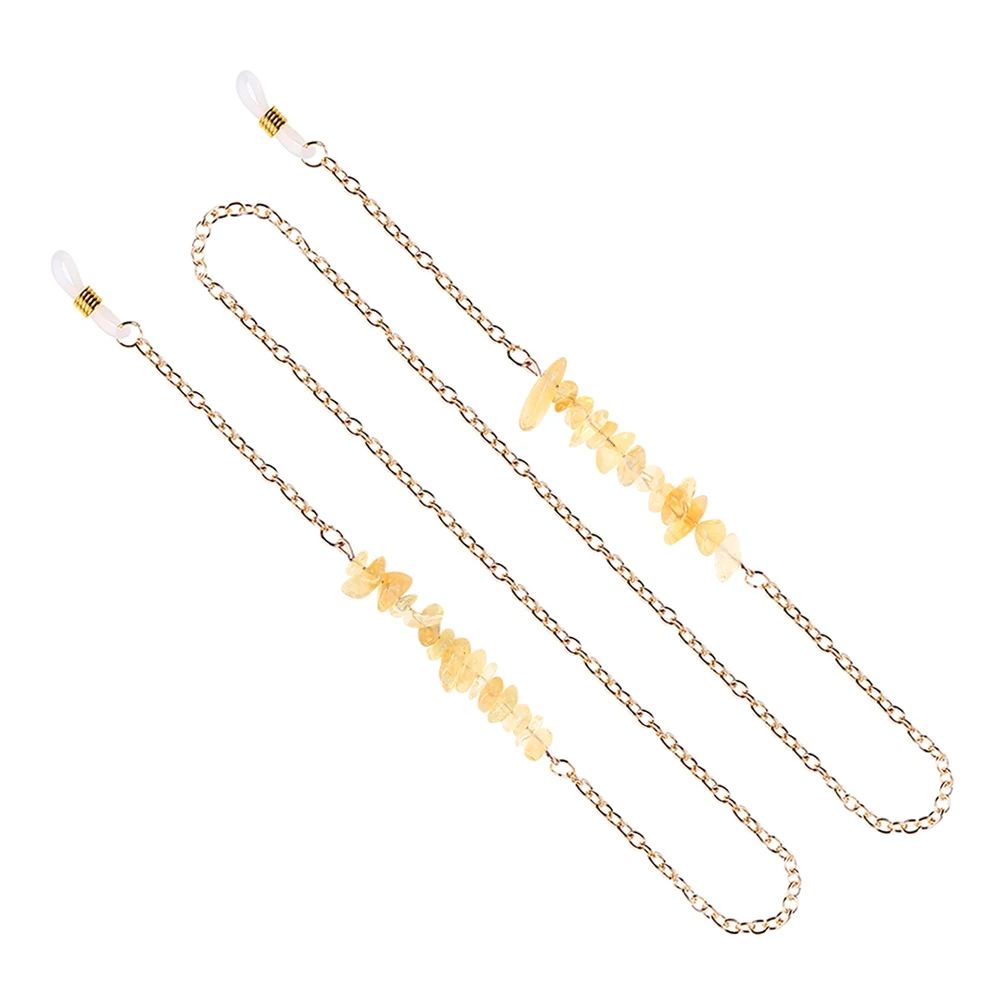 

Glasses Alloy Metal Anti-Fall Eyeglasses Cord Strong Spectacles Chain Colored Crystal Necklace Sunglasses Rope Golden Decorative