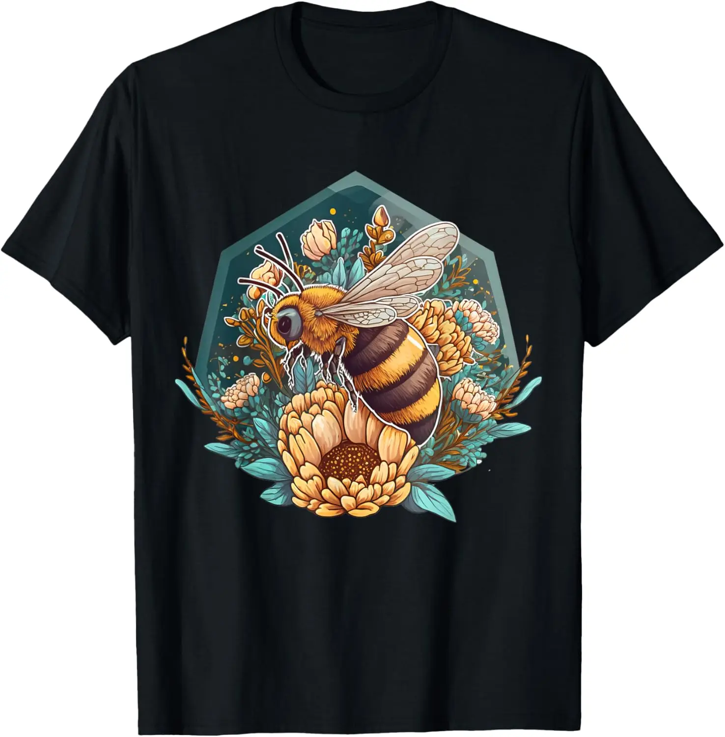 

Cute Cottagecore Floral Bee Aesthetic Girls Women Graphic T-Shirt