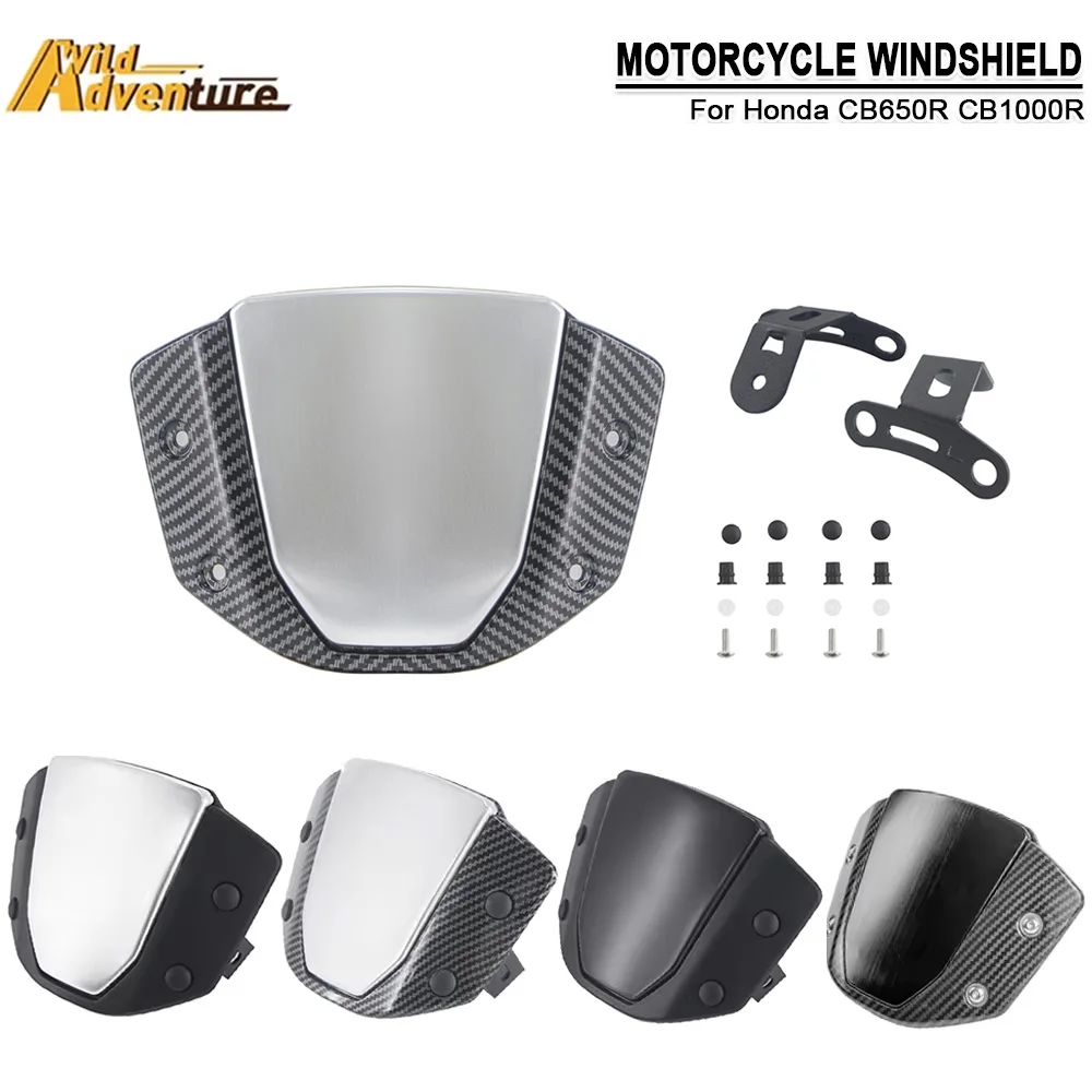 Für Honda CB650R CB1000R CB 650R 1000R 2018 2019 2020 Motorrad Windschutzscheibe Sport Windschutzscheibe Windabweiser Visier Bildschirm Halterung