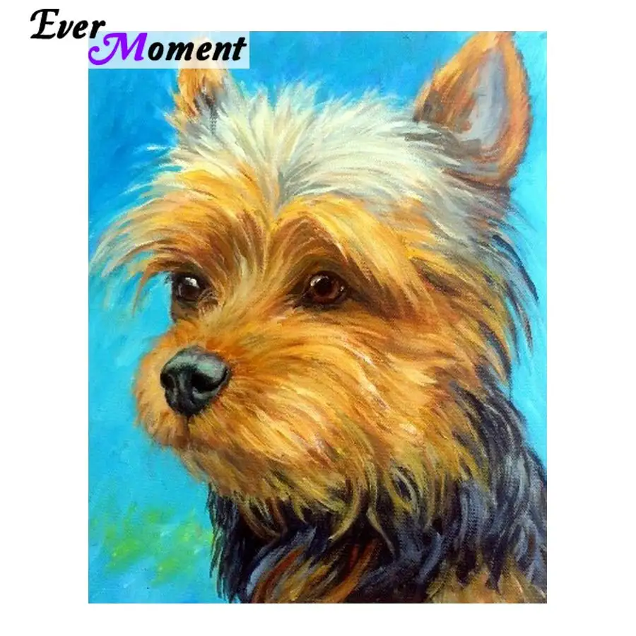 من أي وقت مضى لحظة 5D الماس اللوحة الكلب مربع جولة الأحجار اللوحة الماس التطريز الحيوان صورة للديكور المنزل ASF739 #1