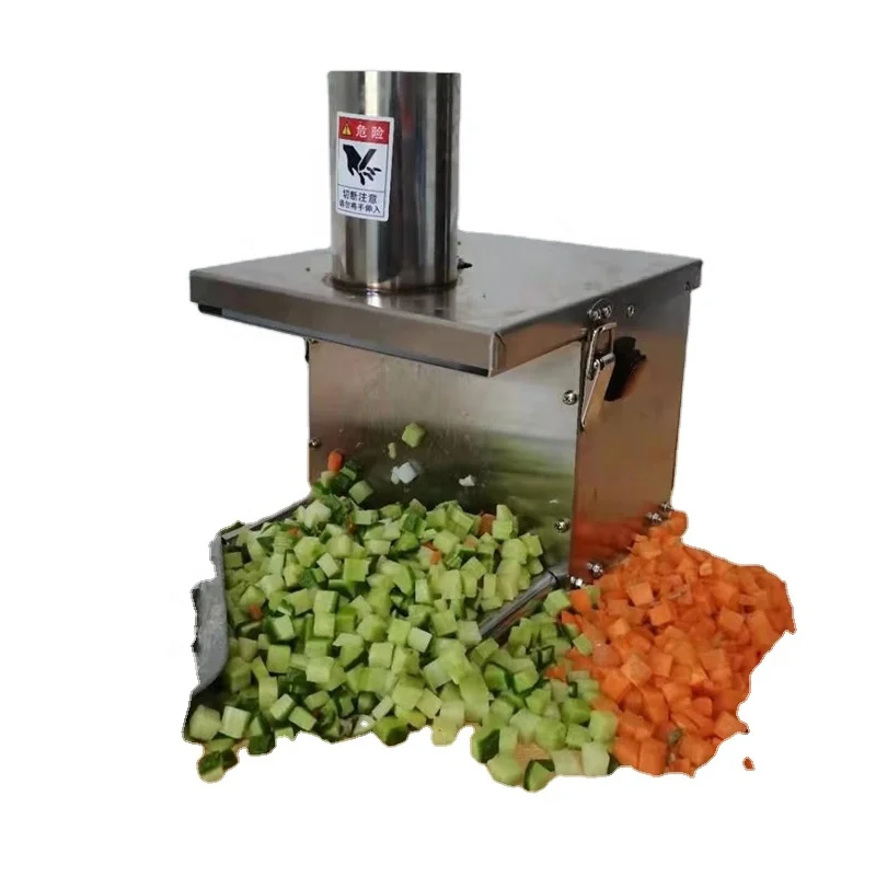 For 200kg/h pumpkin cucumber electric vegetable dice making machine potato carrot vegetable cube dicing cutting machine