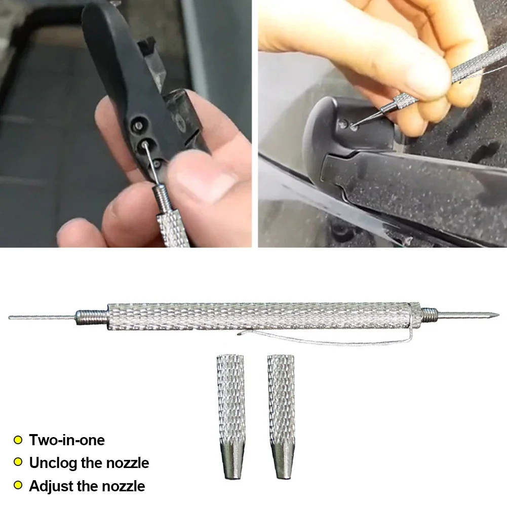 Car Windshield Wiper Nozzle Adjustment Tool 2-in-1 Windscreen Windshield Washer Spray Nozzle Cleaner Needle Windshield Washer