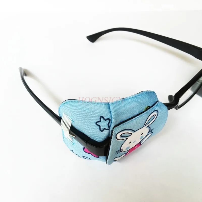 Pure cotton blue sister children's amblyopia mask hyperopia strabismus astigmatism full coverage stereoscopic eye stickers